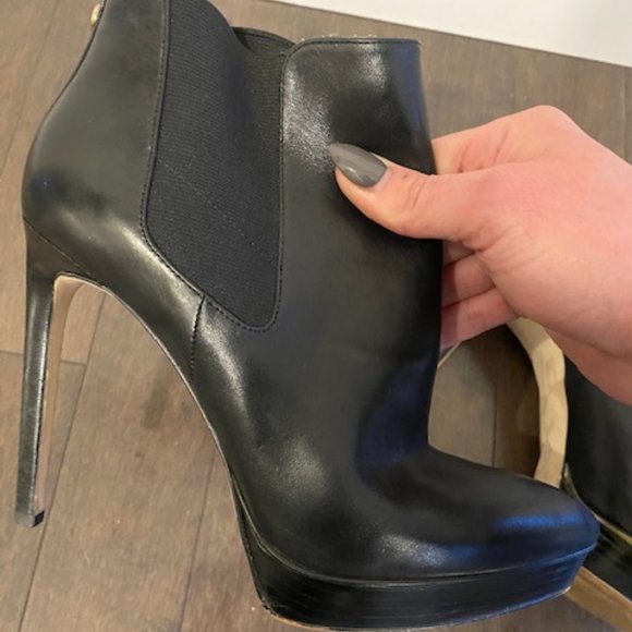 Michael Kors Black Leather Bootie - Picture 8 of 10